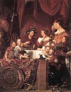 BRAY, Jan de The de Bray Family (The Banquet of Antony and Cleopatra) dg oil painting reproduction